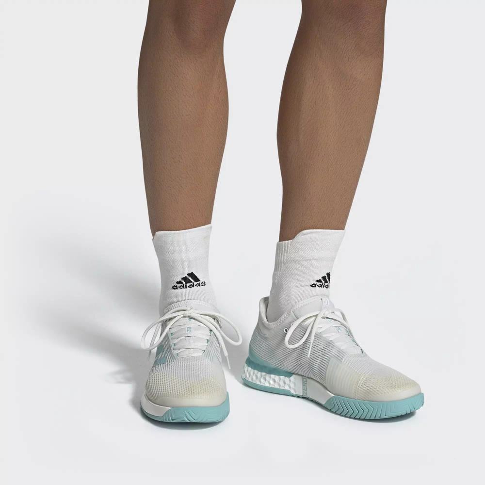 Adidas Adizero Ubersonic 3 x Parley Zapatillas De Tenis Blancos Para Hombre (MX-62837)